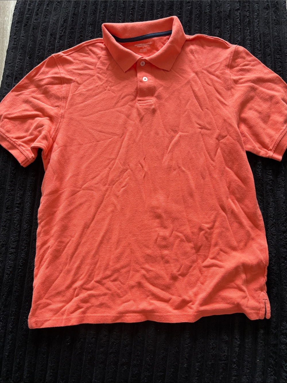 Amazon Men's Coral-Orange Polo Shirt